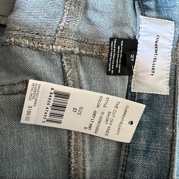 CURRENT/ELLIOTT • The Cut Off Knee Short Size 27 - Picture 4 of 12